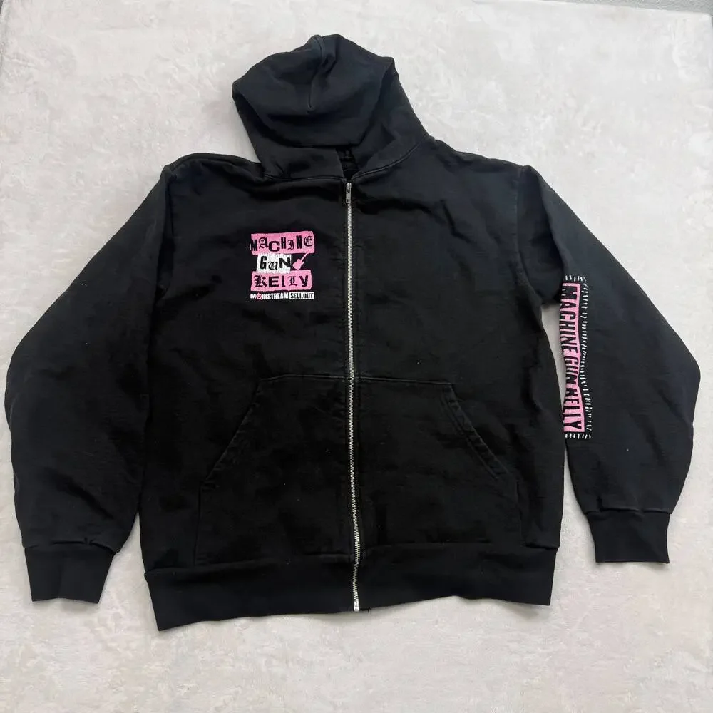 Machine Gun Kelly Mainstream Sellout Tour 2022 Unisex Hoodie Black Size L MGK
